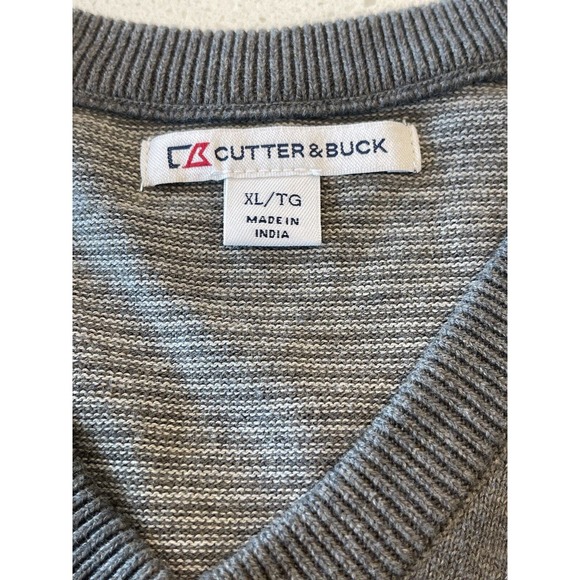Cutter & Buck Other - Cutter Buck Vest Mens Extra Large Gray V Neck Sweater Vest Cotton Casual